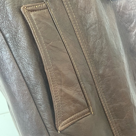 Vintage Grais Angel Skin Cabretta Leather Coat Wool Vest Liner Mens 40L Made USA - Picture 8 of 16